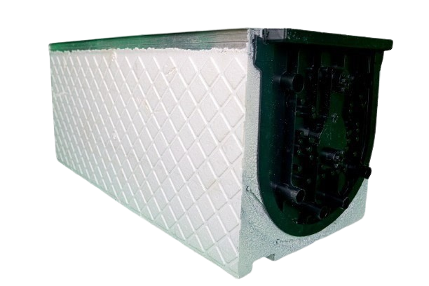 Caisson tunnel avec joue de volet roulant